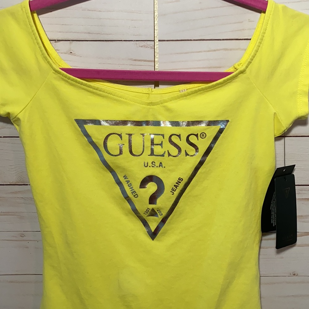 Guess Los Angeles Women’s Lemon Triangle Logo Bodysuit - Picture 3 of 16